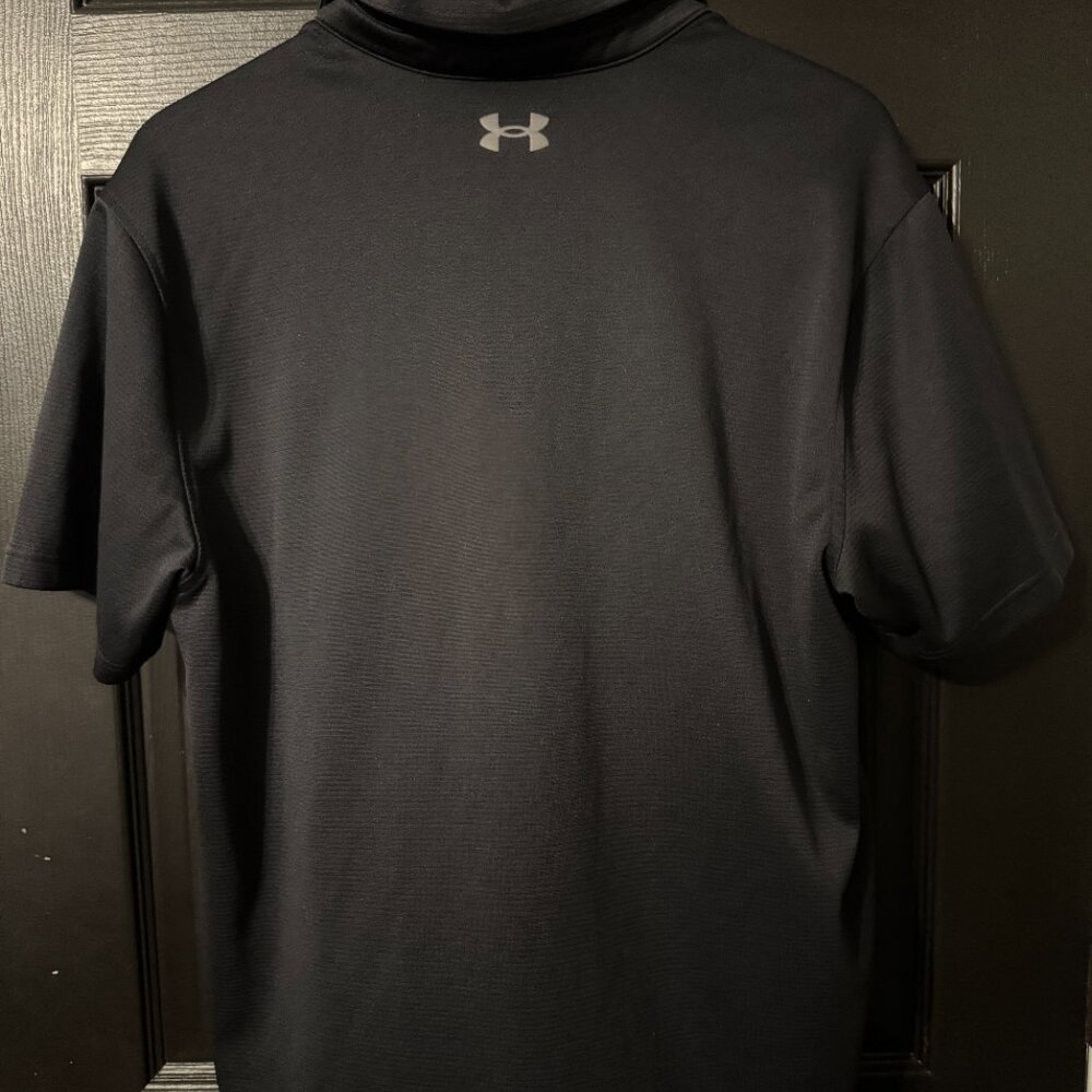 Mens Under Armour Lightweight Black Short Sleeve Polo - Picture 3 of 3